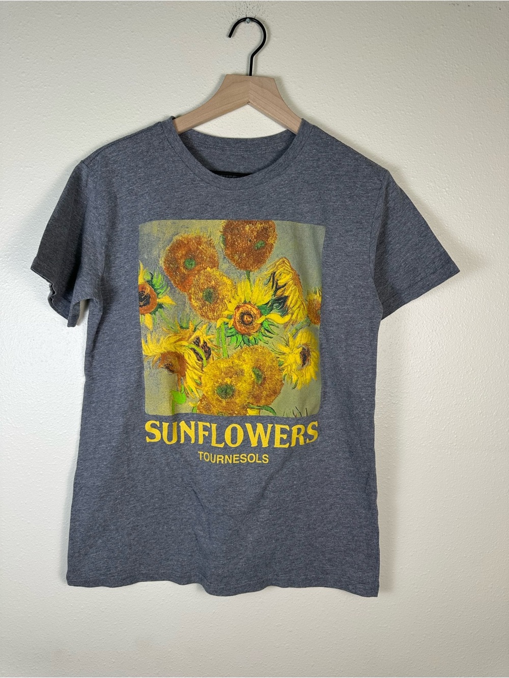 MIGHTY FINE Unisex Medium Van Gogh Bohemian Whimsy Sunflowers Graphic Tee Shirt